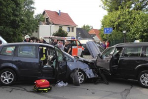 Unfall am Ortseingang Wiedelah, Foto: Hohaus