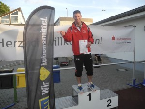 Jan Hendrik Domnich, Sieger Meilenlauf beim 2. LAV07-Laufabend am 18. Juni 2014.