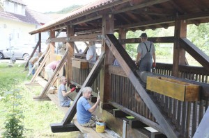 Arbeitseinsatz der Dorfgemeinschaft Wiedelah.