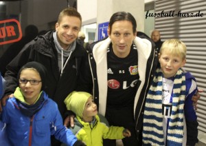 JSG Harly beim DFB-Pokalschlager Magdeburg gegen Leverkusen mit Bayer-Coach Roger Schmidt.