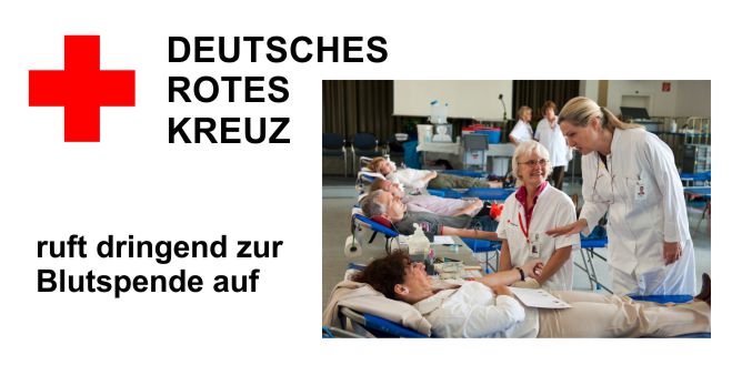 DRK Aufruf zur Blutspende