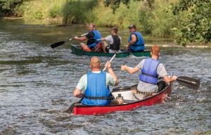 Bei Deesdorf mussten kleine Stromschnellen durchfahren werden