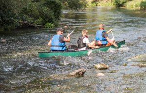 Vorne Jugendwart Marco Würz, in der Mitte Lars Roßkamp und hinten Christoph Weihe