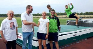 Neue Hochsprungmatte